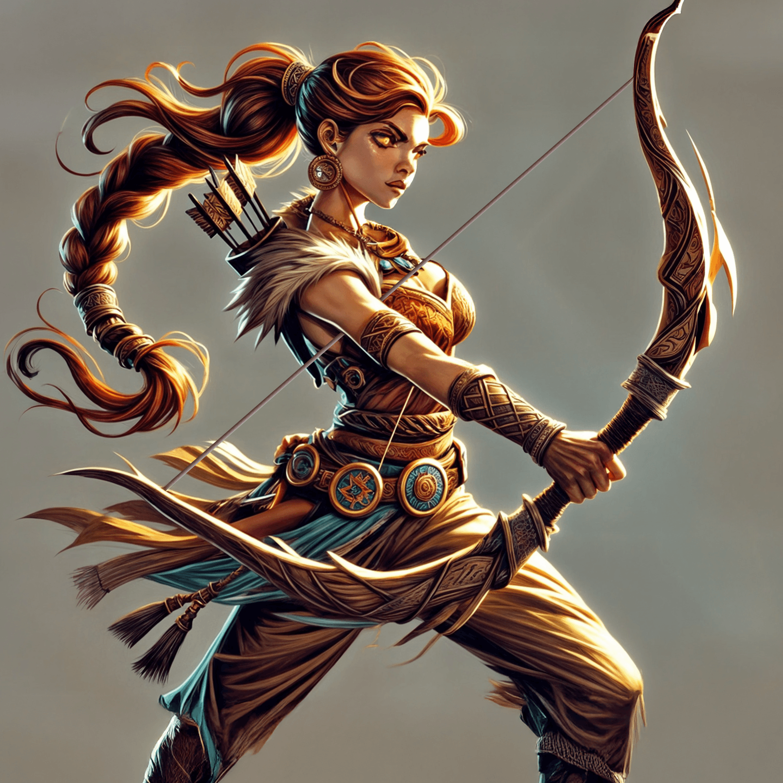 Orlana Thunderroar, Wood Half-Elf Wildheart Barbarian